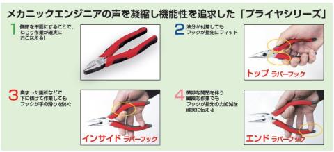 TONE トネ プライヤーセット（マスターグリップタイプ） PLG3　工具　TONE　トネ｜工具 整備士 自動車 バイク DIY 日本製 メンテナンス 15001-40000393