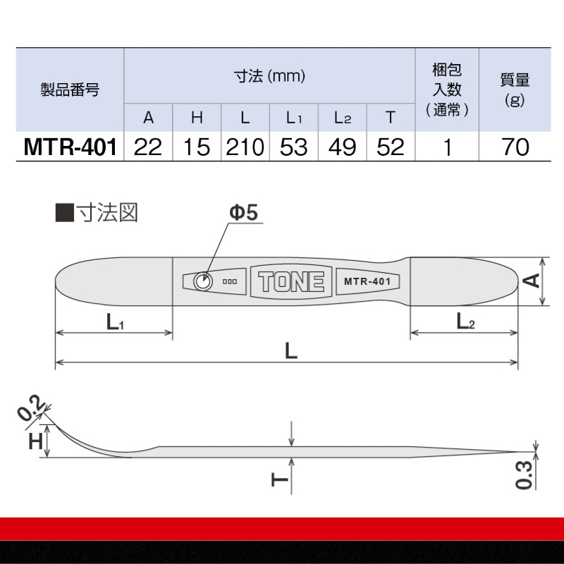 TONE トネ メタルトリムリムーバー MTR-401 15001-40001324｜工具 整備士 自動車 バイク DIY 日本製 メンテナンス