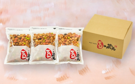 豆の蔵元　一番人気の蔵出し！「よりどりみどり」大袋（310g）×3パック　おかき 豆 豆菓子 せんべい 進物 お菓子 大容量 お豆 人気  おいしい おつまみ あられ 節分 豆まき 福豆 立春 送料無料
