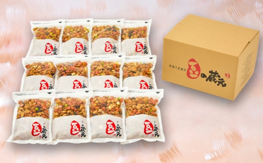 豆の蔵元　一番人気の蔵出し！「よりどりみどり」大袋（310g）×12パック　おかき 豆 豆菓子 せんべい 進物 お菓子 大容量 お豆 人気 おいしい おつまみ あられ 節分 豆まき 福豆 立春  送料無料