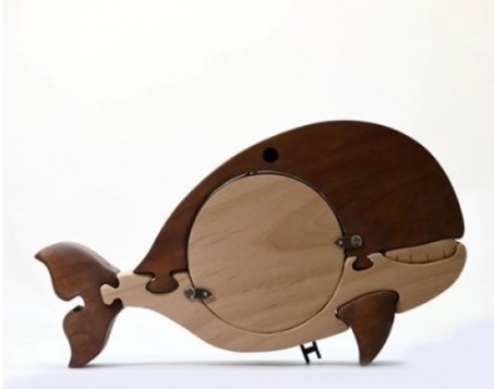 【ご自宅用】クジラの時計 積み木 積木 つみき 木のおもちゃ 動物つみき バランス ごっこ遊び おもちゃ 木製玩具 知育玩具 男の子 女の子 子供 子ども 国産 安心 安全 出産祝い お祝い 贈り物 日本製 無塗装 ナチュラル 職人 手作り ギフト プレゼント 送料無料