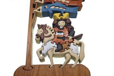 コイノボリ（若武者）色付き 知育玩具 木製パズル おもちゃ プレゼント 男の子 女の子 誕生日 クリスマス 子供 大人 ギフト つみき 積木 送料無料 積み木 木のおもちゃ 動物つみき バランス ごっこ遊び おもちゃ 木製玩具 知育玩具 子ども 国産 安心 安全 出産祝い お祝い 贈り物 日本製 無塗装 ナチュラル 職人 手作り プレゼント