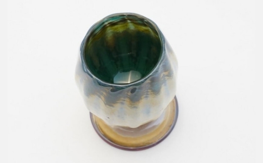 グラス砂漠のチューリップ-グリーン　緑 グラス タンブラー 手作り オリジナル 吹きガラス こだわりの逸品 ギフト プレゼント 自分用 人気 おすすめ