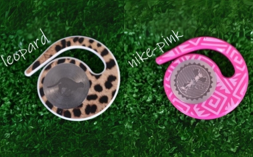 ゴルフマーカー(ハングマーカー)　４つセット　ホワイトフラワー　レオパード　ニーケーピンク　レインボー　ゴルフマーカー ゴルフ 父の日 母の日 ギフト プレゼント 実用的 ゴルフ好き コンペ