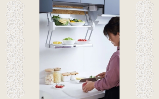 プルダウンシェルフ (間口750mmサイズ)  可動式 仮置き棚 キッチン収納 収納 大阪 河内長野市 送料無料