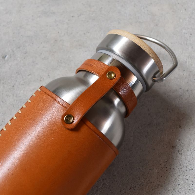 Teha’amana Bottle+Bottle Cover ステンレスボトル+革のボトルセット キャメル テハマナ 革 皮 雑貨 おしゃれ ボトルカバー レザー 本革 ドリンク こだわりの逸品 地域特産品 ギフト 自分用 人気 おすすめ キャメル