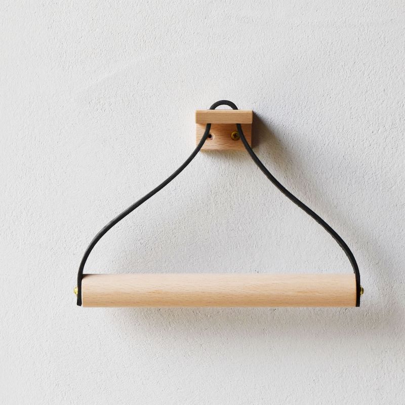 Teha’amana Towel holder テハマナ タオルホルダー ブナ ブラック 革 皮 雑貨 おしゃれ レザー 本革 こだわりの逸品 地域特産品 ギフト 自分用 人気 おすすめ ブラック