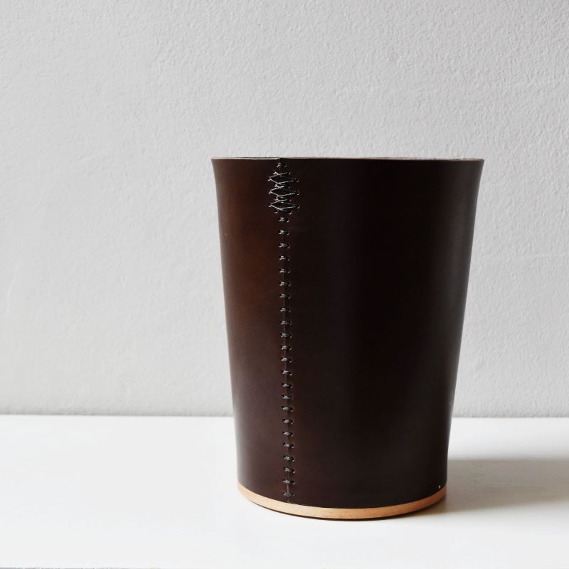 Teha’amana Dust box deco  テハマナ ゴミ箱 ナチュラル 革 皮 雑貨 おしゃれ レザー 本革 こだわりの逸品 地域特産品 ギフト 自分用 人気 おすすめ ナチュラル