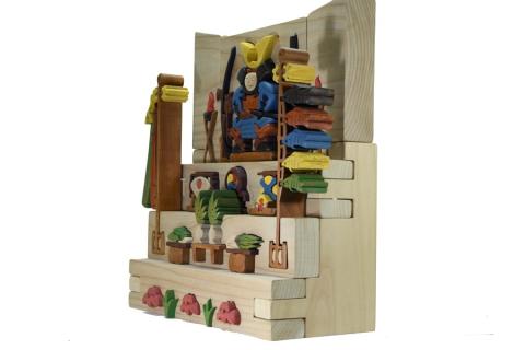 五月人形三段飾り　知育玩具 木製パズル おもちゃ プレゼント 男の子 女の子 誕生日 クリスマス 子供 大人 ギフト つみき 積木 送料無料 積み木 木のおもちゃ 動物つみき バランス ごっこ遊び おもちゃ 木製玩具 知育玩具 子ども 国産 安心 安全 出産祝い お祝い 贈り物 日本製 無塗装 ナチュラル 職人 手作り ギフト