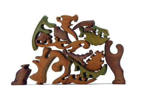 トリケラトプス（色付き）の木製パズル 木製 天然素材 木製パズル 知育玩具 送料無料 誕生日プレゼント クリスマスプレゼント｜こだわりの逸品 地域特産品 ギフト 自分用 人気 おすすめ