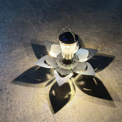 ～HASU (6s)～光を楽しむステンレス製LEDランタンシェード!取付け方と角度で好みの明かりに! ふるさと納税 キャンプ 大阪府河内長野市