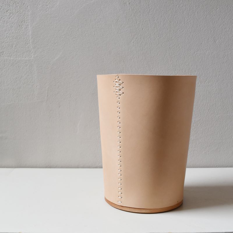 Teha’amana Dust box deco  テハマナ ゴミ箱 ブラック 革 皮 雑貨 おしゃれ レザー 本革 こだわりの逸品 地域特産品 ギフト 自分用 人気 おすすめ ブラック