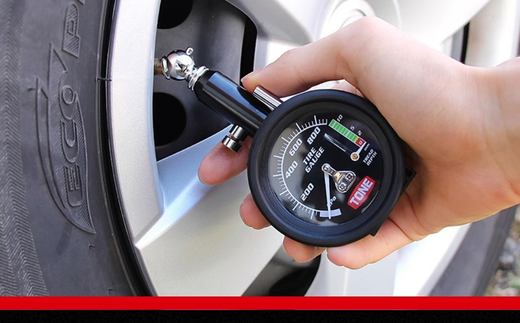 TONE トネ エアゲージ（タイヤ溝測定機能付）( A-AGM04 ) 15001-40001380｜工具 整備士 自動車 バイク DIY 日本製 メンテナンス h120 × w64 × d40[mm]