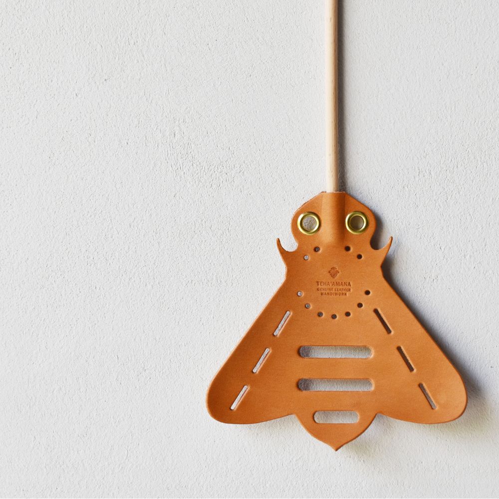 Teha’amana Fly flapper camel テハマナ 革のハエたたき キャメル