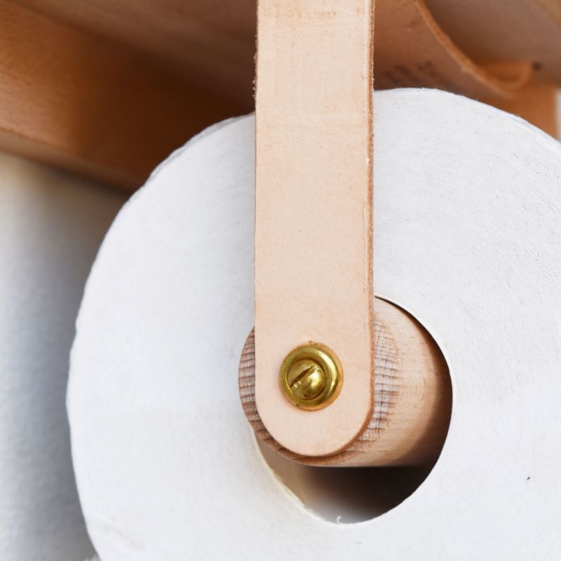 Teha’amana Toilet paper holder テハマナ トイレットペーパーホルダー ブナ ブラック 革 皮 雑貨 おしゃれ レザー 本革 こだわりの逸品 地域特産品 ギフト 自分用 人気 おすすめ ブラック