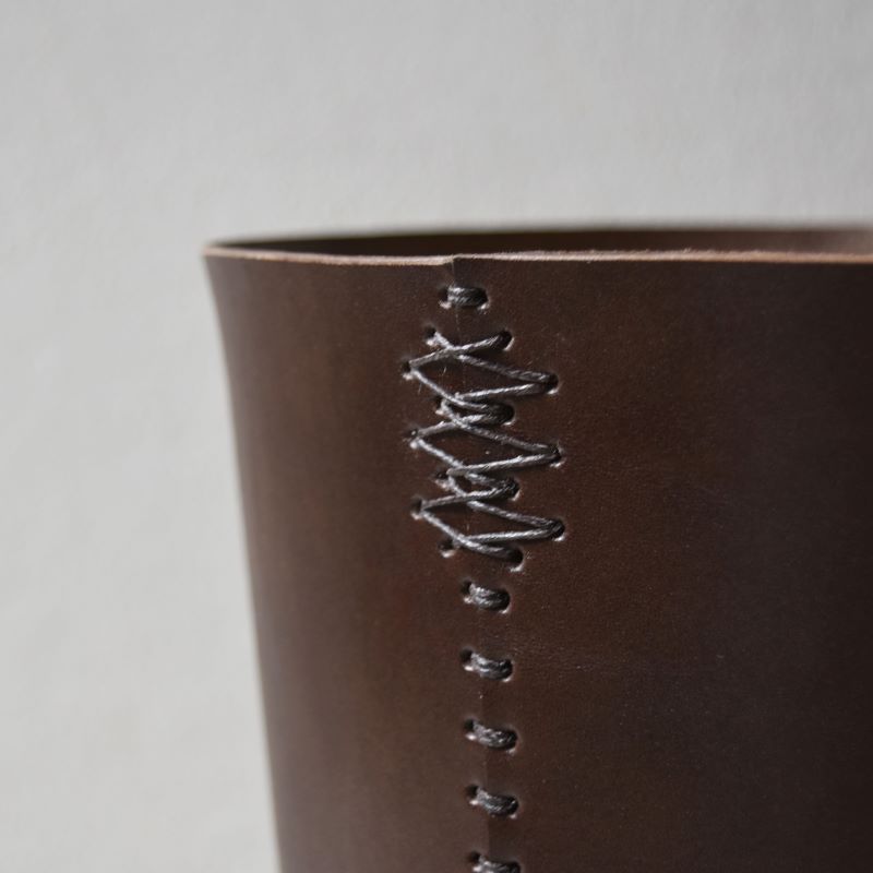 Teha’amana Dust box deco  テハマナ ゴミ箱 ナチュラル 革 皮 雑貨 おしゃれ レザー 本革 こだわりの逸品 地域特産品 ギフト 自分用 人気 おすすめ ナチュラル