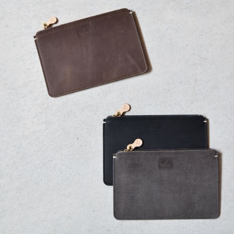 Teha’amana Square pouch S テハマナ スクエアポーチ S スモーク ブラウン  革 皮 雑貨 おしゃれ レザー 本革 こだわりの逸品 地域特産品 ギフト 自分用 人気 おすすめ スモーク ブラウン Sサイズ