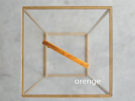 アクリル製ロングバレッタ orange（オレンジ） eME long baretta 髪留め ヘアクリップ ヘアアクセサリー