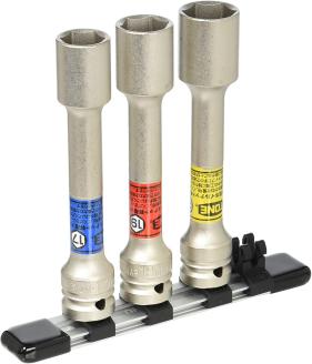 TONE  プロテクター付インパクト用薄形ロングホイルナットソケットセット（ホルダー付） HAP403LLN トネ ｜工具 整備士 自動車 バイク DIY 日本製 メンテナンス 15001-30025299