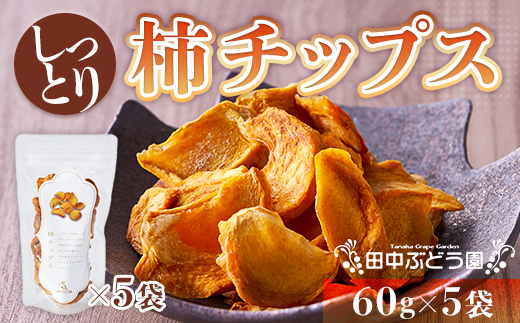 しっとり柿チップス 60g×5袋 国産 ドライフルーツ 無添加 小分け｜こだわりの逸品 地域特産品 ギフト 自分用 人気 おすすめ