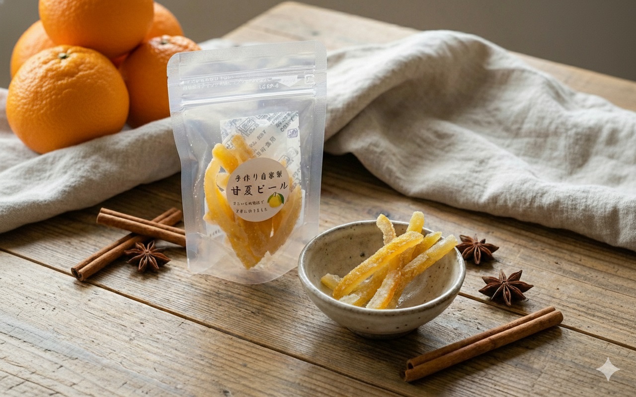 手作り自家製甘夏ピール 35g×5袋 田中ぶどう園 国産 ドライフルーツ 無添加 小分け 保存食 備蓄食 常備食 食物繊維 レア 防災食品 製菓 製パン おやつ おつまみ 送料無料