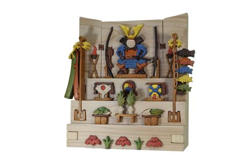 五月人形三段飾り　知育玩具 木製パズル おもちゃ プレゼント 男の子 女の子 誕生日 クリスマス 子供 大人 ギフト つみき 積木 送料無料 積み木 木のおもちゃ 動物つみき バランス ごっこ遊び おもちゃ 木製玩具 知育玩具 子ども 国産 安心 安全 出産祝い お祝い 贈り物 日本製 無塗装 ナチュラル 職人 手作り ギフト