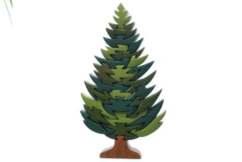 モミの木の木製パズル　Ｌサイズ 　アルダー材　色付き　プレゼント クリスマスプレゼント 木製パズル 置物 かわいい 人気 高級 手作り 木のおもちゃ 木育 玩具 雑貨 積み木 送料無料 積木 つみき 木のおもちゃ 動物つみき バランス ごっこ遊び おもちゃ 木製玩具 知育玩具 男の子 女の子 子供 子ども 国産 安心 安全 出産祝い お祝い 贈り物 日本製 無塗装 ナチュラル 職人 手作り ギフト