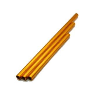 アルミストロー オレンジ　150㎜　長さ違い　エコ　冷感　サステナブル