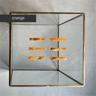 アクリル製ショートバレッタ orange（オレンジ） eME　barretta 2 short 髪留め ヘアクリップ ヘアアクセサリー こだわりの逸品 地域特産品 ギフト 自分用 人気 おすすめ