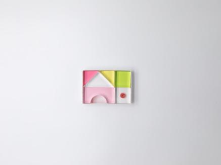 お花を閉じ込めたアクリル積み木 6ピース ピンク HIKARINOTOY インテリア 知育 玩具 プレゼント お祝い