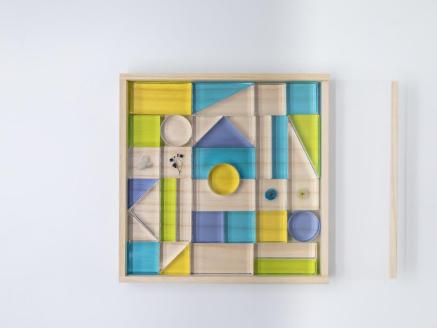 お花を閉じ込めたアクリル積み木 36ピース  ブルー HIKARINOTOY インテリア 知育 玩具 プレゼント お祝い｜こだわりの逸品 地域特産品 ギフト 自分用 人気 おすすめ