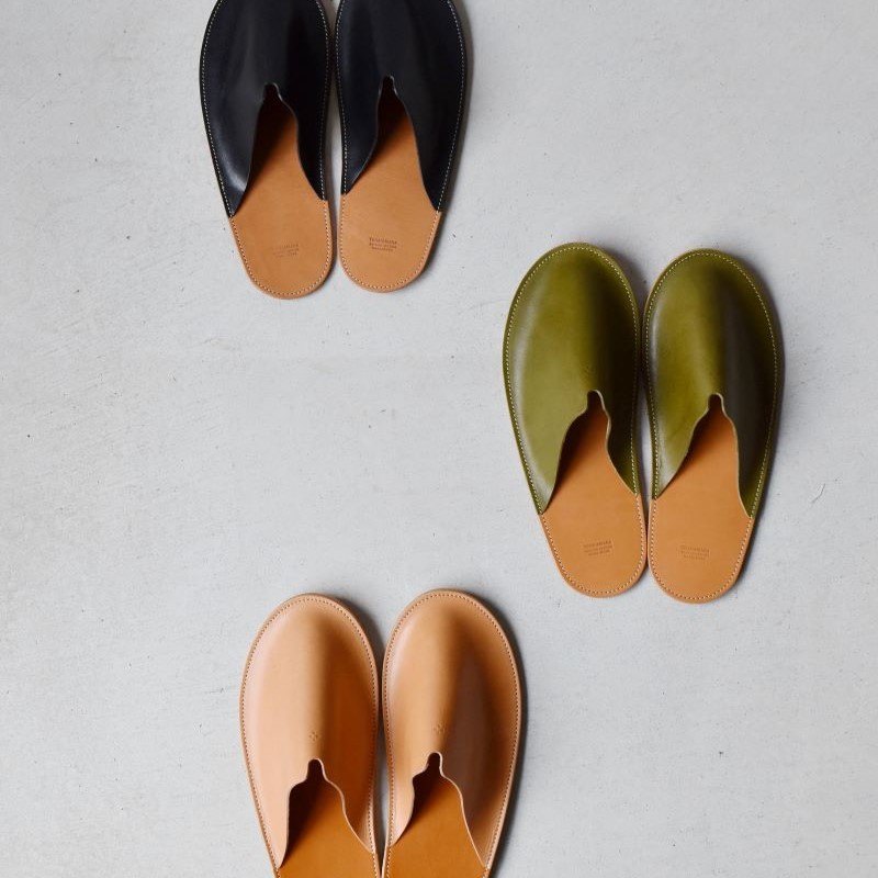 Teha’amana Slipper Basic M テハマナ スリッパ ベーシック M ブラック 革 皮 雑貨 おしゃれ レザー 本革 こだわりの逸品 地域特産品 ギフト 自分用 人気 おすすめ ブラック Mサイズ