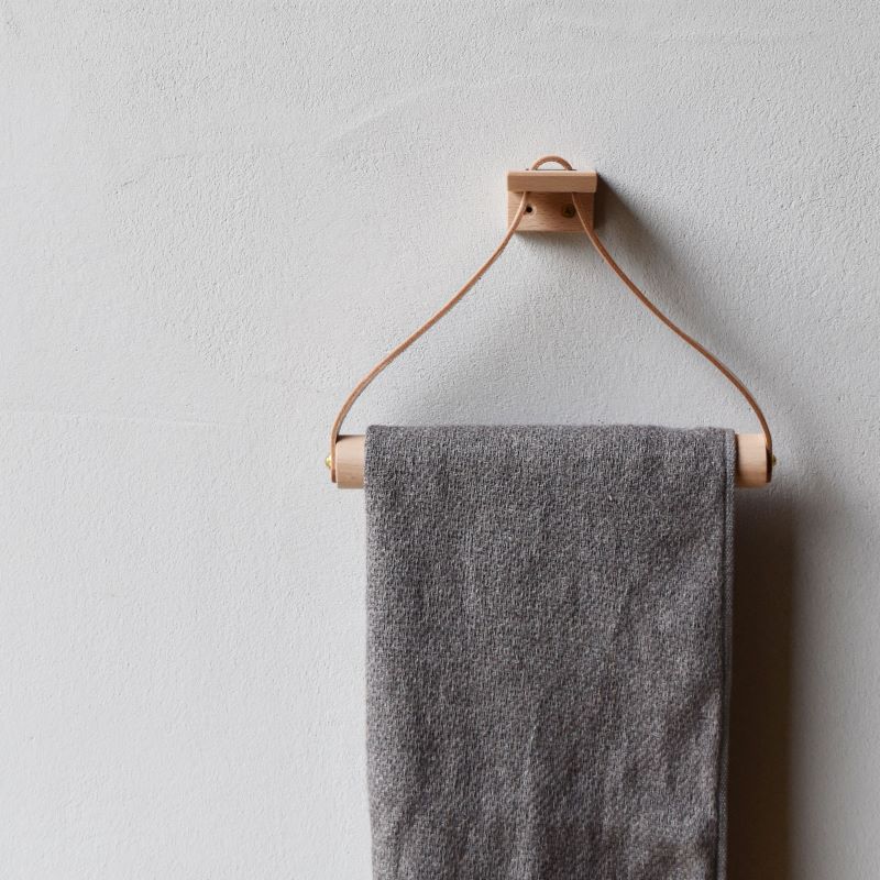 Teha’amana Towel holder テハマナ タオルホルダー ブナ ブラック 革 皮 雑貨 おしゃれ レザー 本革 こだわりの逸品 地域特産品 ギフト 自分用 人気 おすすめ ブラック