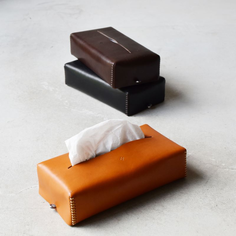 Teha’amana Tissue Cover Smoke テハマナ ティッシュカバー ベーシック ブラウン 革 皮 雑貨 おしゃれ レザー 本革 こだわりの逸品 地域特産品 ギフト 自分用 人気 おすすめ ブラウン