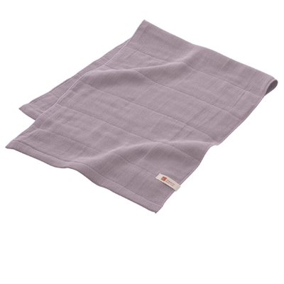 高吸水ガーゼフェイスタオル2枚(四重織シャリ感ガーゼ)色:ライラック