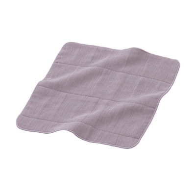 高吸水ガーゼハンカチ5枚(四重織シャリ感ガーゼ)色:ライラック