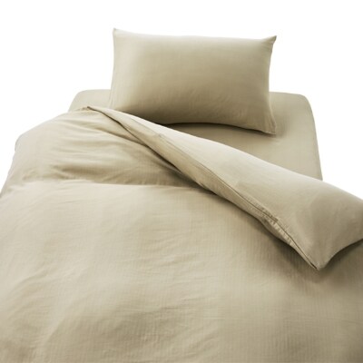 【シングル】プレミアムガーゼカバー35cm巾シーツ・掛・枕＆パジャマ(男女兼用Lサイズ)4点SP