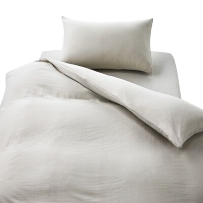 【シングル】プレミアムガーゼカバー45cm巾シーツ・掛・枕＆パジャマ(男女兼用Mサイズ)4点PL