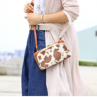 【ハラコ お財布ポシェット 】本革 お財布ショルダー ショルダーバッグ【aw-17nch-H/CA】