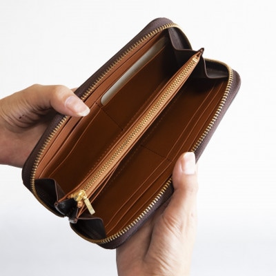 【本革 長財布】スムースレザー ラウンドファスナー ロングウォレット【aw-15hn-CHO】