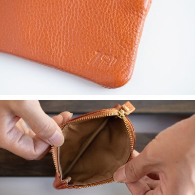 【コインケース】L字ファスナー 財布 本革 レザー 革 ヌメ革 日本製 【apo-12ns-CA】