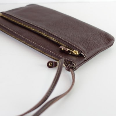 【サコッシュバッグ】ショルダーバッグ 牛革 本革 斜めがけ 薄型【ak-53nns-BR】