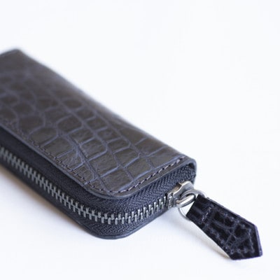【キーケース】クロコエンボスレザー 本革 4連タイプ ワニ革模様 型押し【apo-16ec-NV】