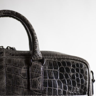 【ビジネスバッグ】クロコエンボスレザー ビジネスブリーフ 2way 通勤【at-17ec-KH】