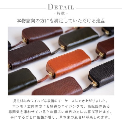 【本革 キーケース】4連タイプ アニリンレザー(タンニン鞣し牛革)【apo-16tw-CHO】