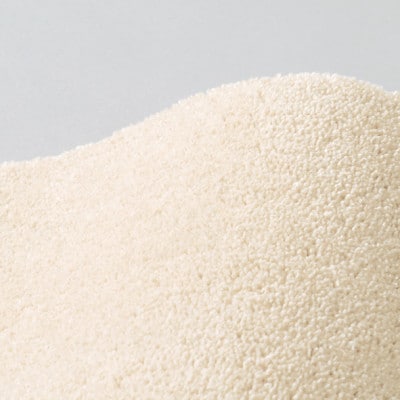 高密度＆素足に心地よいソフトタッチ カーペット (サキソニー) アイボリー【200×200cm】