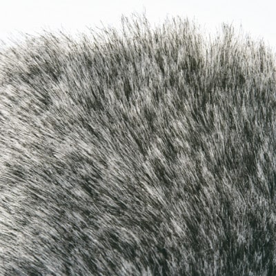 ソフトタッチ ラグジュアリーカーペット (ラックスファー)ブラック【200×200cm】