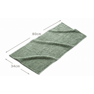 フェイスタオル4枚セット スーパーZEROパイル使用 (色:ミモザグリーン)　泉州こだわりタオル