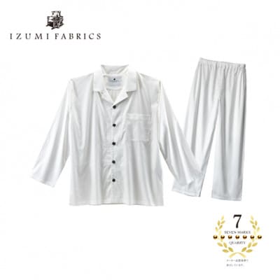 【男女兼用 サイズ M】イズミファブリックス　スヴィンコットンパジャマ　カラー:ピュアホワイト