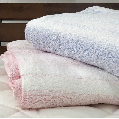 【シングル】爽やかグラデーション タオルケット(140×190cm)ブルー SNT-9-BL